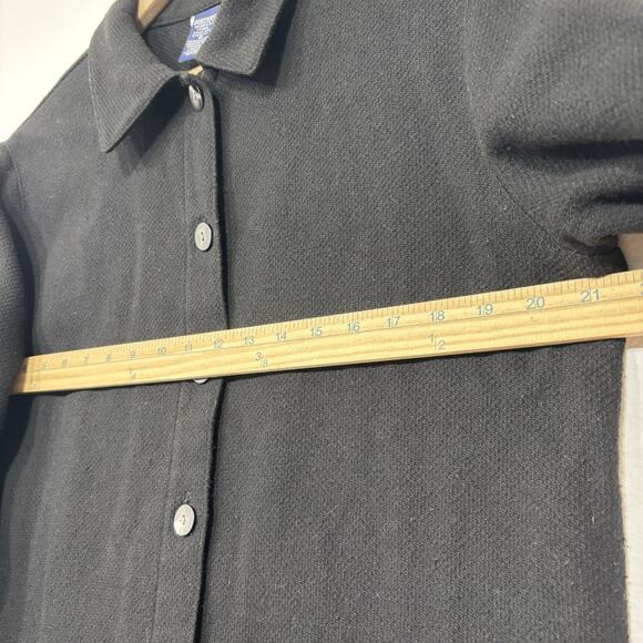 Lands End Wool Blend Cardigan Jacket Sz 10 Cottage Granny Lagenlook Minimalist - Picture 6 of 9